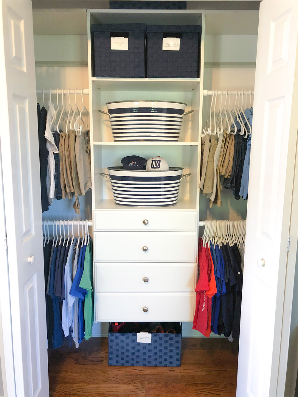 Boys Closet Before/After - Living Neat