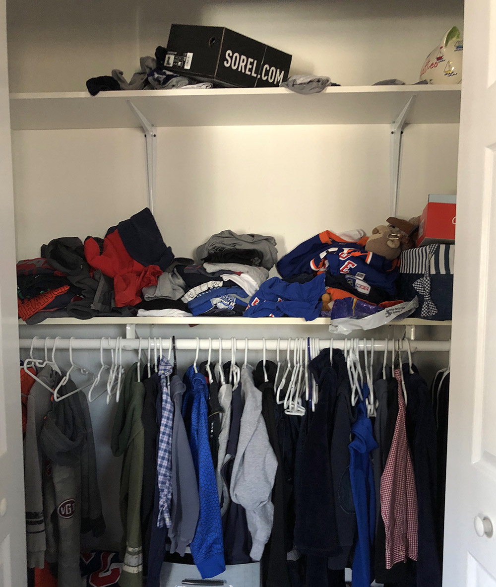 Boys Closet Before/After - Living Neat